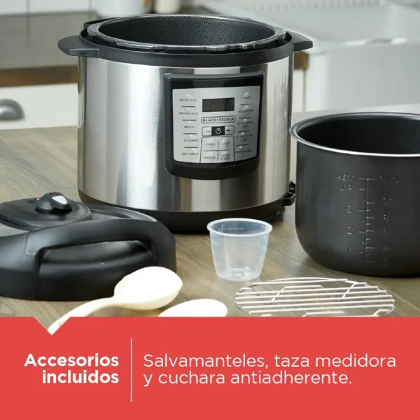 Olla Arrocera BLACK & DECKER 5.7 Gris - Image 5