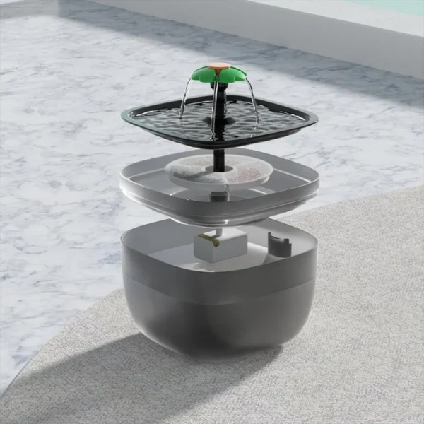 Comedero Automático Inteligente Y Fuente De Agua Color Negro - Image 3
