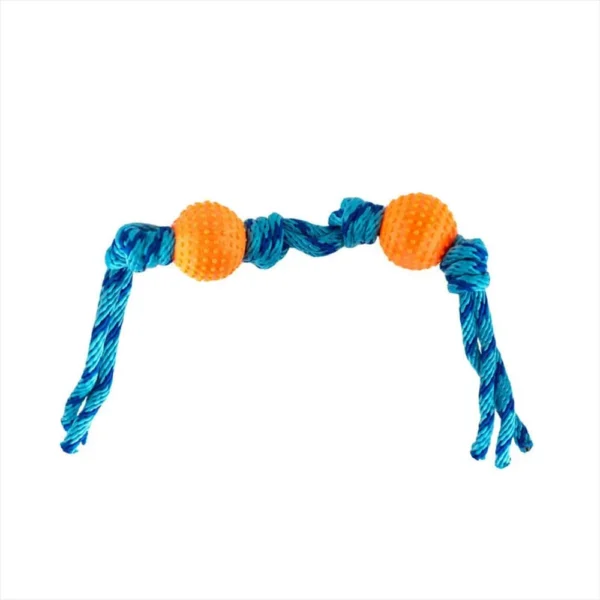 Juguete Para Perro Pelotas Y Cuerda Lanza Ejercita Antisarro Naranja - Image 3