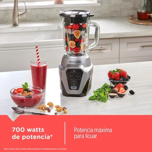 LICUADORA BLACK & DECKER 6 VELOCIDADES 700 W PLATEADO BL09761MDLA - Image 5
