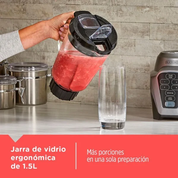 LICUADORA BLACK & DECKER 6 VELOCIDADES 700 W PLATEADO BL09761MDLA - Image 4