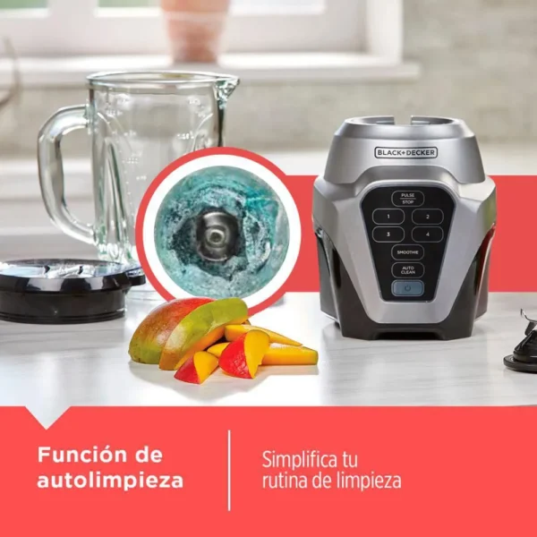 LICUADORA BLACK & DECKER 6 VELOCIDADES 700 W PLATEADO BL09761MDLA - Image 3