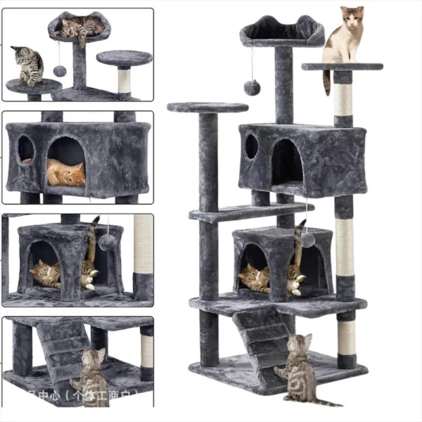 Gimnasio Para Gatos Multifuncional De Lujo Descanso Y Rascado