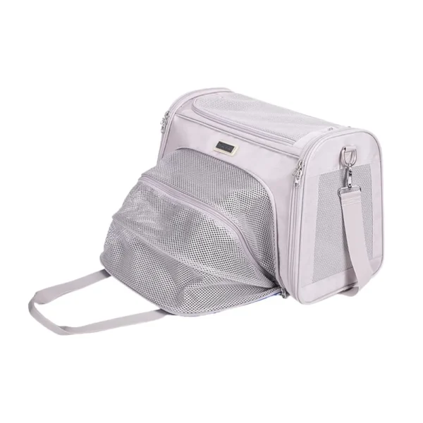 Maleta Viajera Para Gato Nova Blanca Con Azul - Image 3