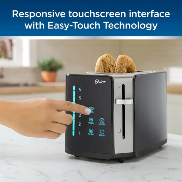 Tostadora De 2 Rebanadas Oster Pantalla Táctil Con Tecnología De Toque Fácil Y Temporizador De Cuenta Regresiva - Image 5
