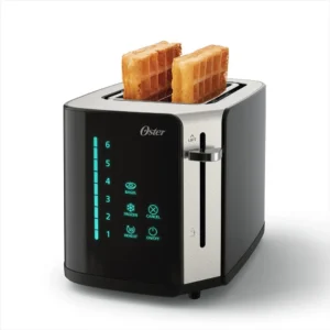 Tostadora De 2 Rebanadas Oster Pantalla Táctil Con Tecnología De Toque Fácil Y Temporizador De Cuenta Regresiva